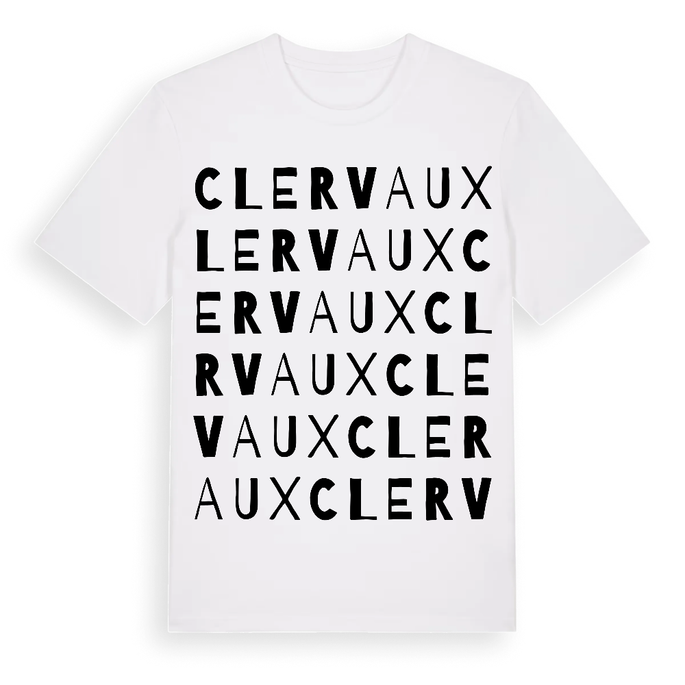 Clervaux ordlek t-shirt – White, i miljö