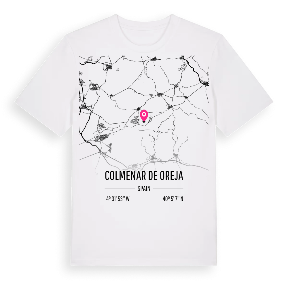 Colmenar de Oreja karta t-shirt – White, i miljö
