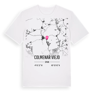 Colmenar Viejo karta t-shirt – ekologisk bomull t-shirt från Pinshirt