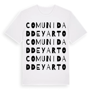 Comunidad de Yarto ordlek t-shirt – ekologisk bomull t-shirt från Pinshirt