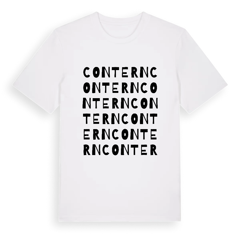 Contern ordlek t-shirt – White, i miljö