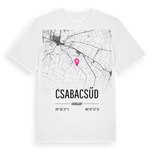 Csabacsűd karta t-shirt – ekologisk bomull t-shirt från Pinshirt