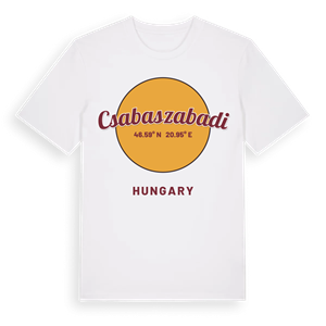 Csabaszabadi cirkel t-shirt – ekologisk bomull t-shirt från Pinshirt
