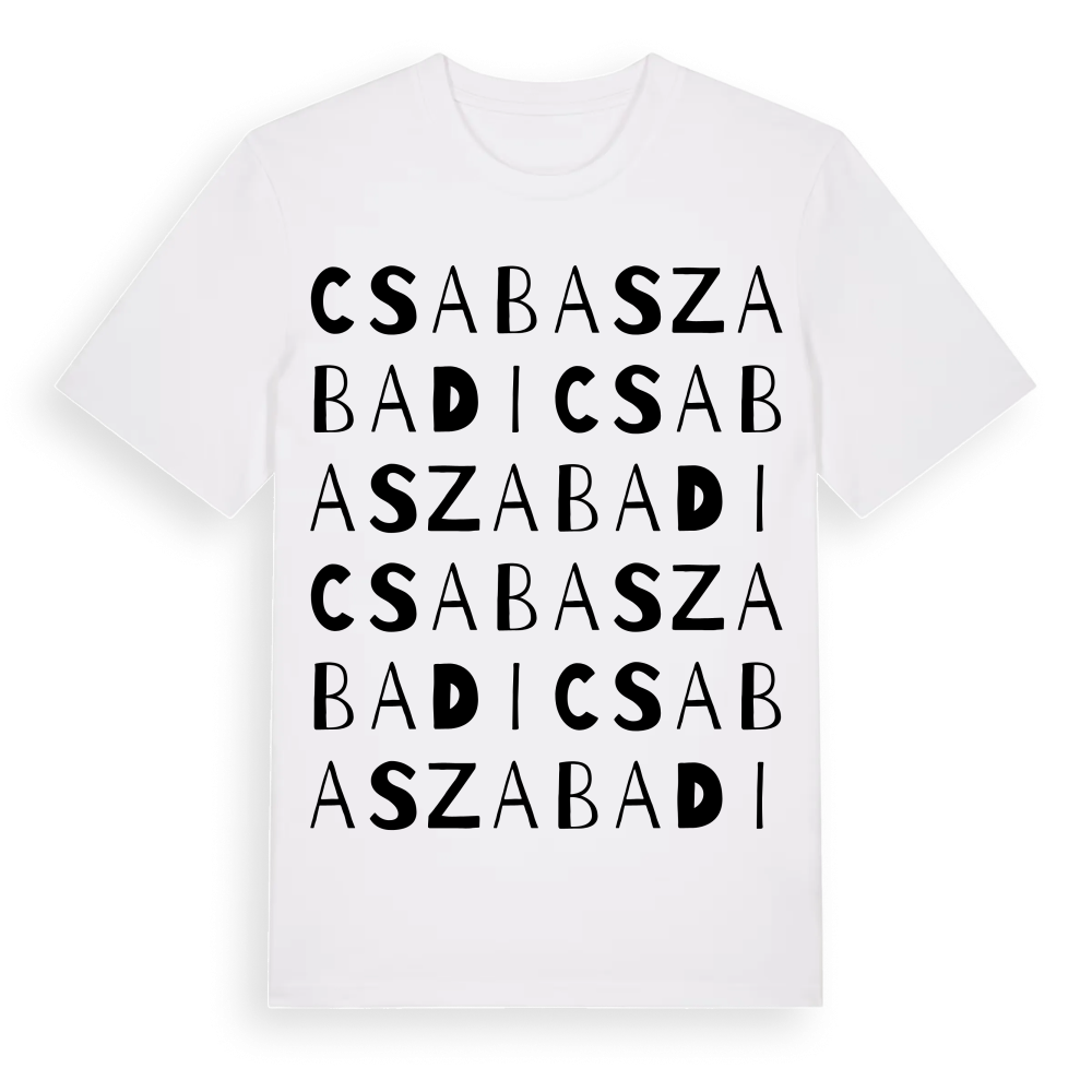 Csabaszabadi ordlek t-shirt – White, i miljö