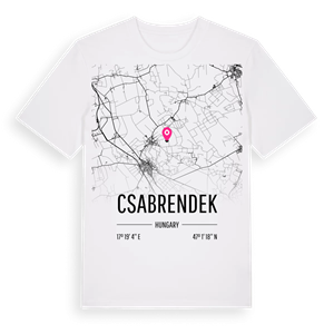 Csabrendek karta t-shirt – ekologisk bomull t-shirt från Pinshirt