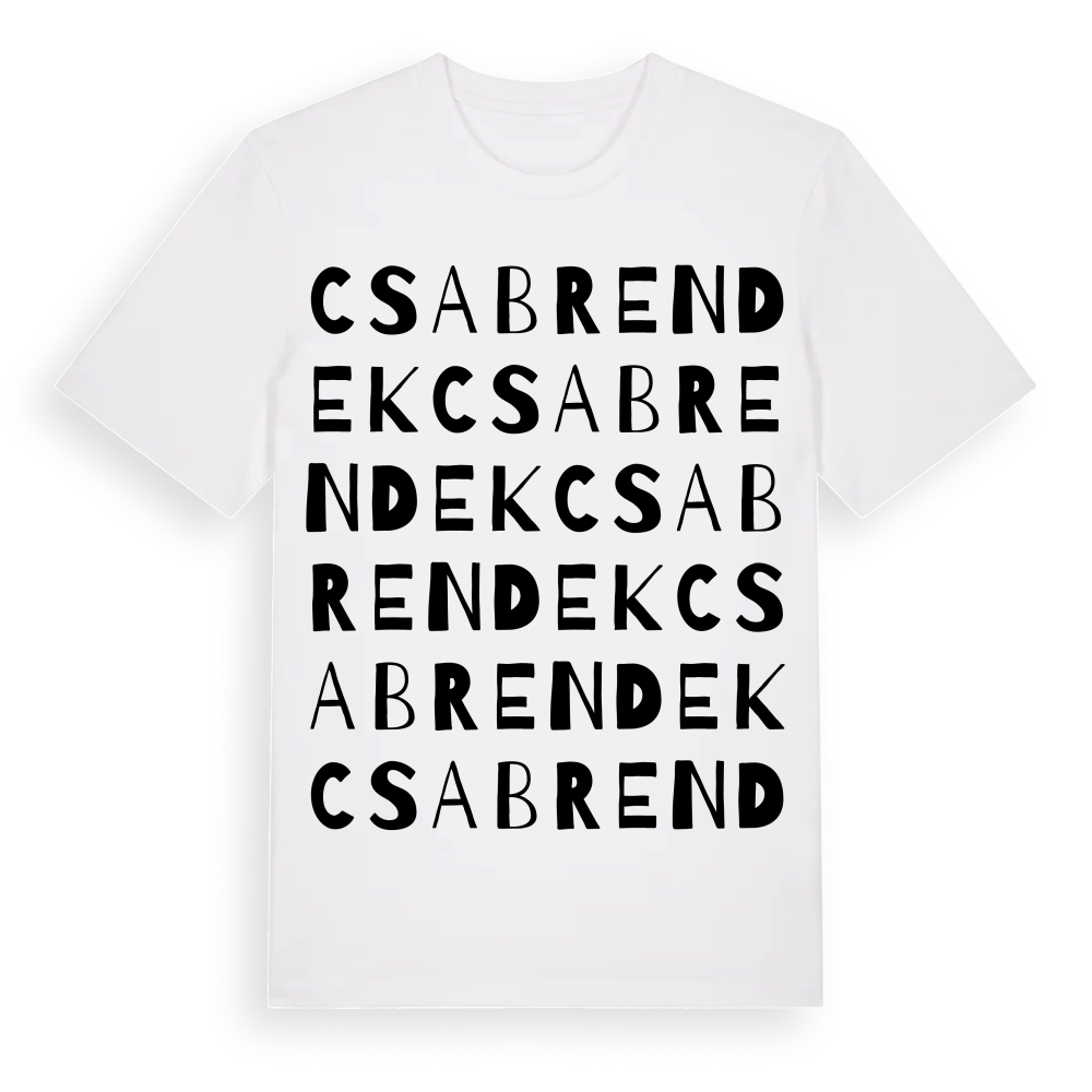 Csabrendek ordlek t-shirt – White, i miljö