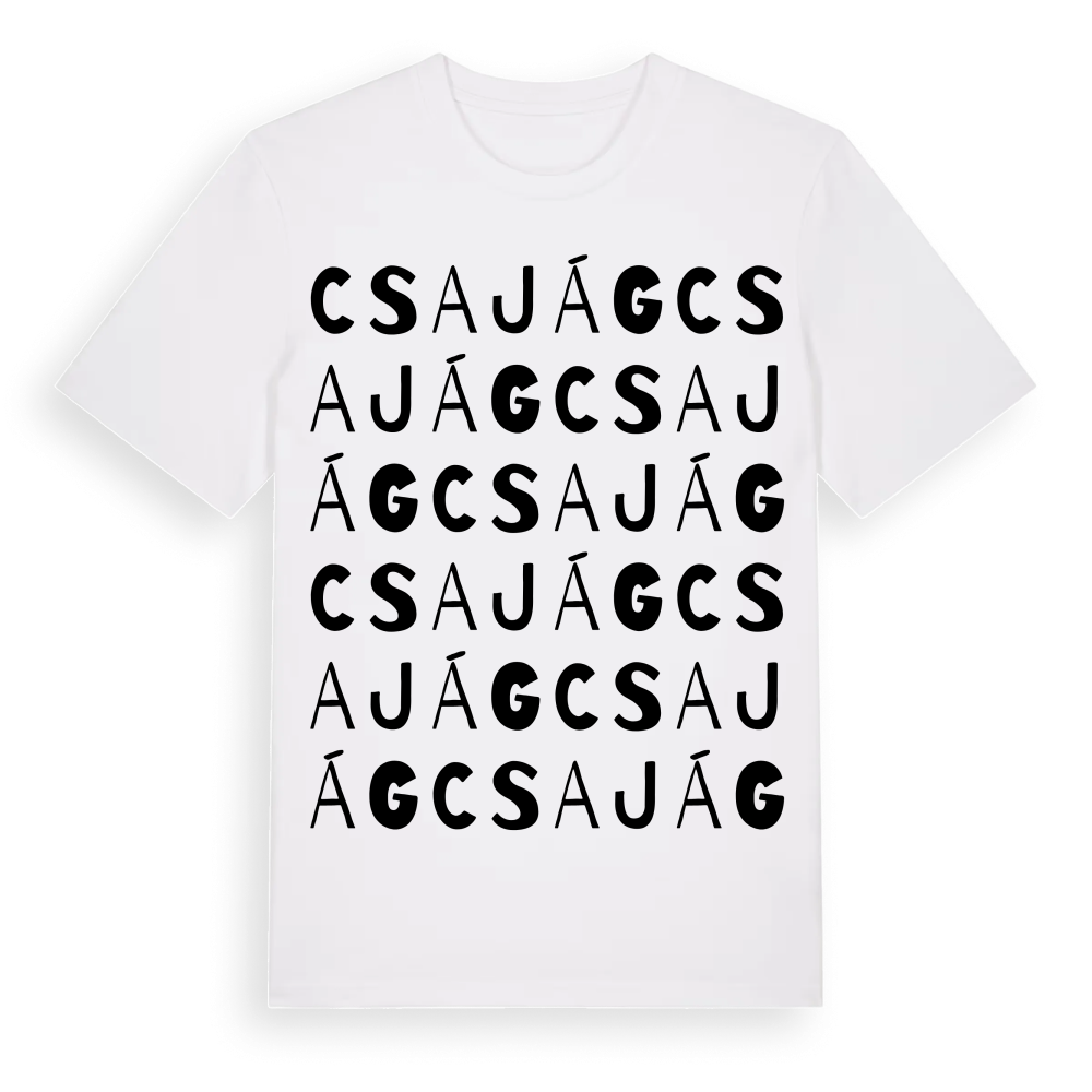 Csajág ordlek t-shirt – White, i miljö