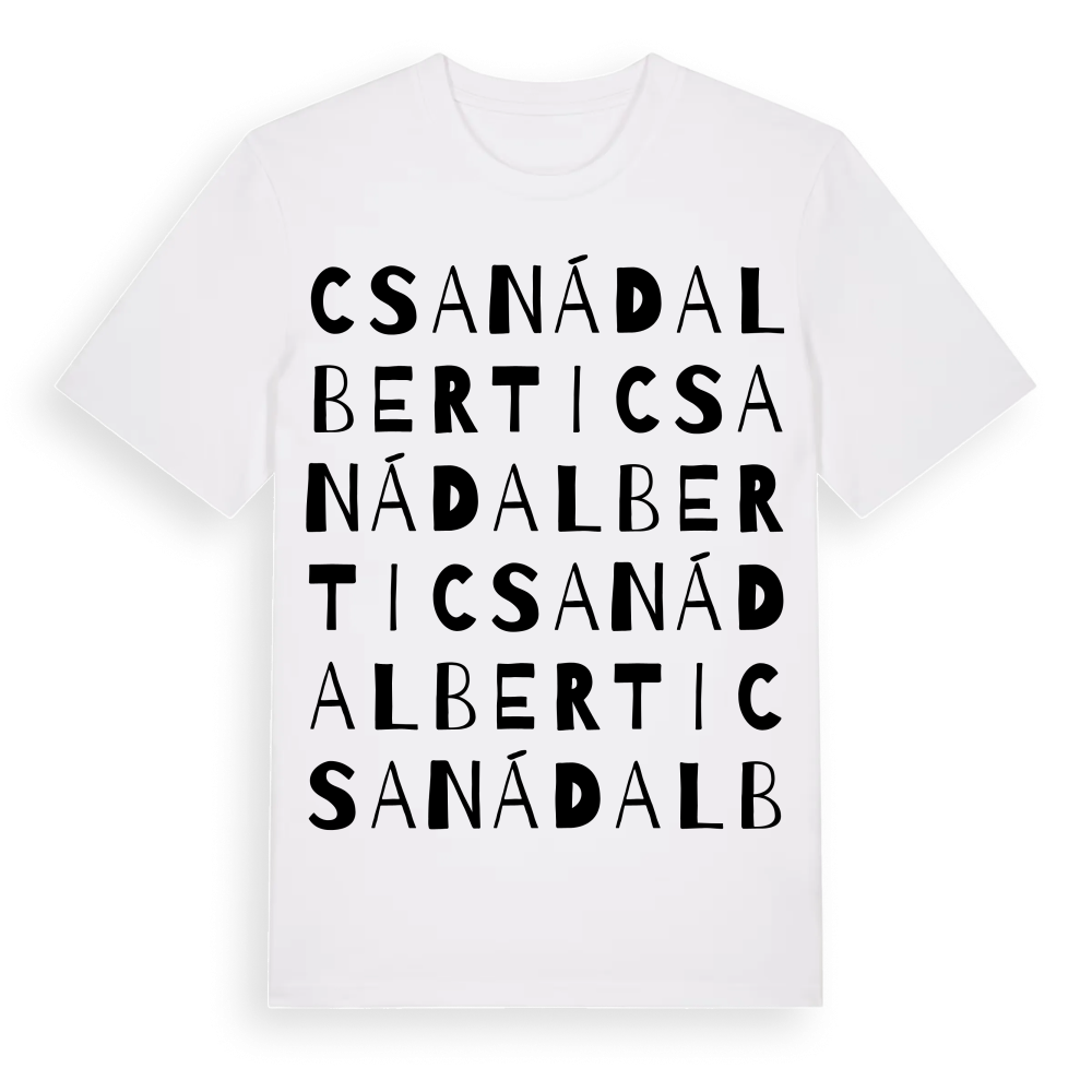 Csanádalberti ordlek t-shirt – White, i miljö
