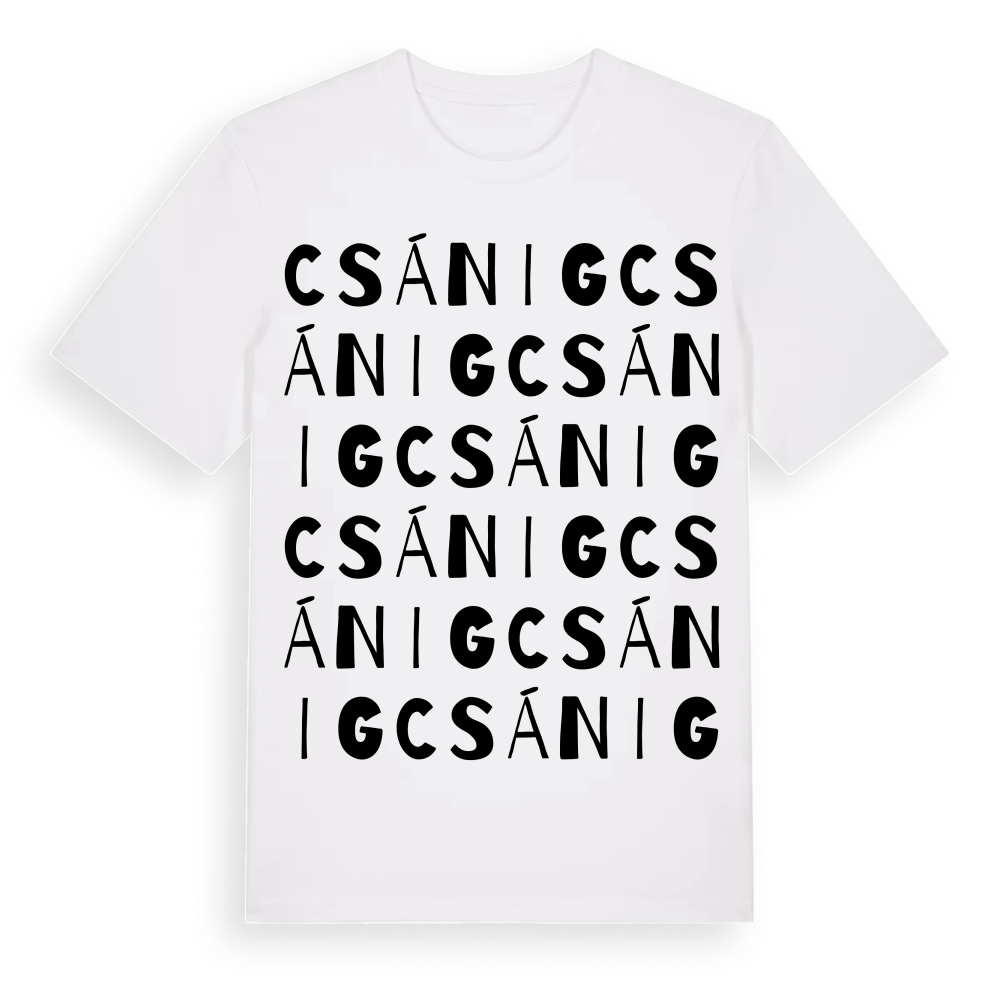 Csánig ordlek t-shirt – White, i miljö