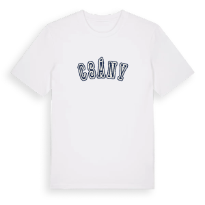 Csány college t-shirt – ekologisk bomull t-shirt från Pinshirt
