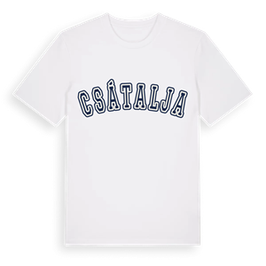 Csátalja college t-shirt – ekologisk bomull t-shirt från Pinshirt