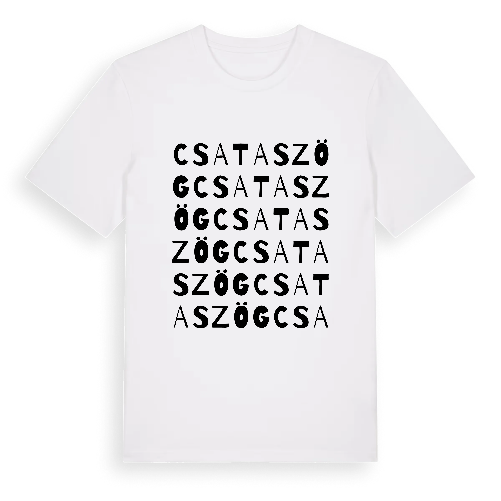Csataszög ordlek t-shirt – White, i miljö