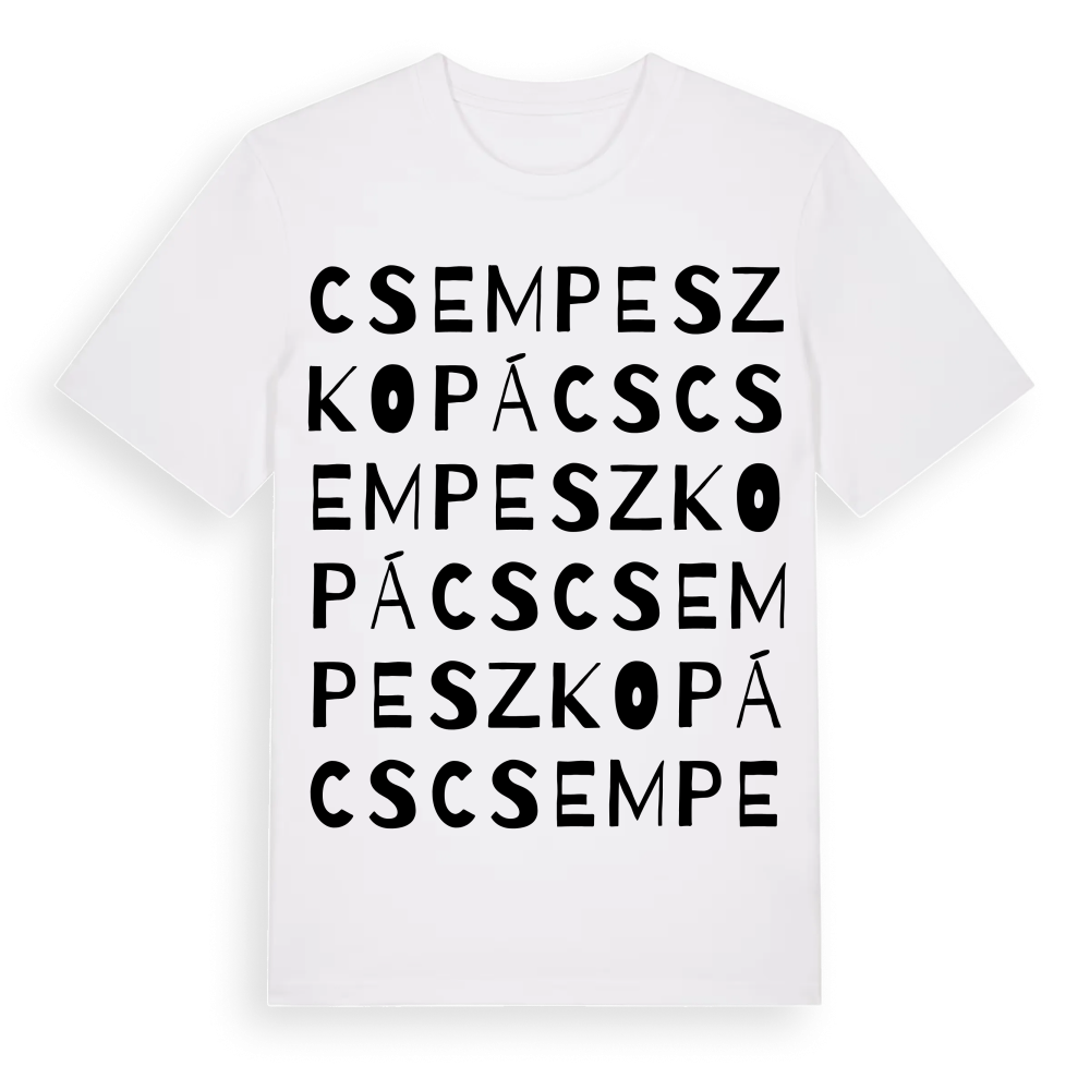 Csempeszkopács ordlek t-shirt – White, i miljö