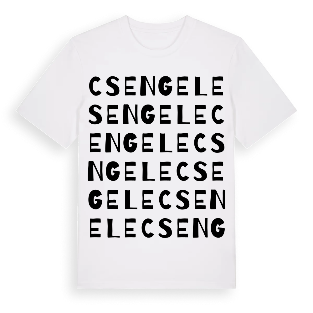 Csengele ordlek t-shirt – White, i miljö