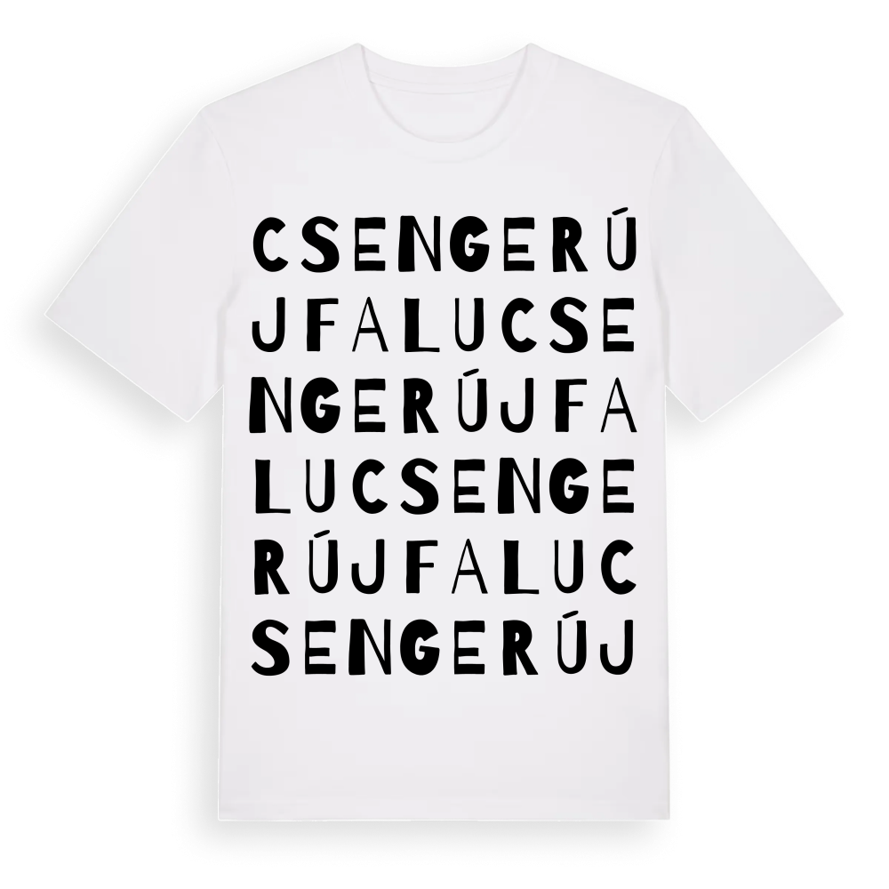 Csengerújfalu ordlek t-shirt – White, i miljö