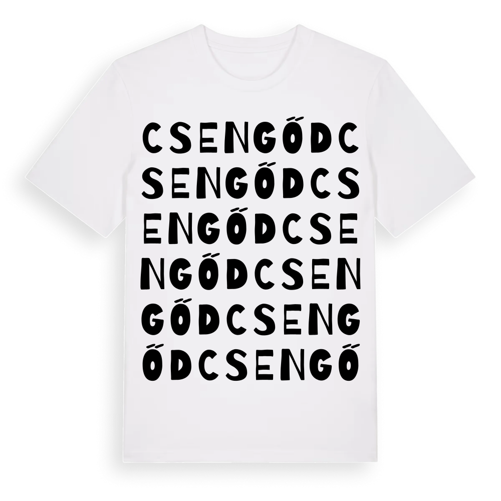 Csengőd ordlek t-shirt – White, i miljö