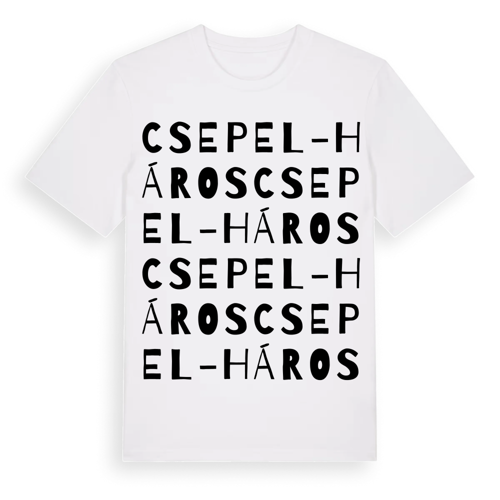 Csepel-Háros ordlek t-shirt – White, i miljö