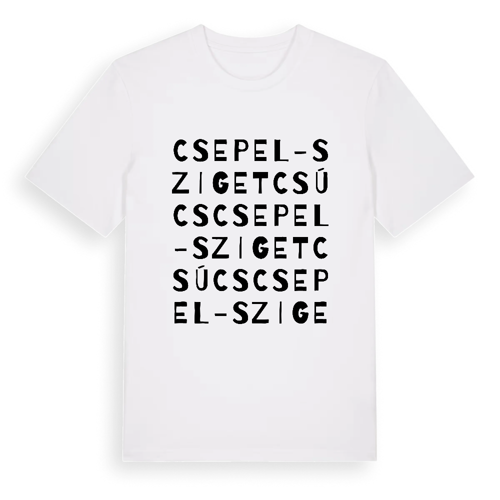 Csepel-Szigetcsúcs ordlek t-shirt – White, i miljö