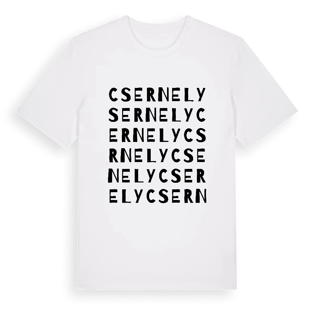 Csernely ordlek t-shirt – White, i miljö