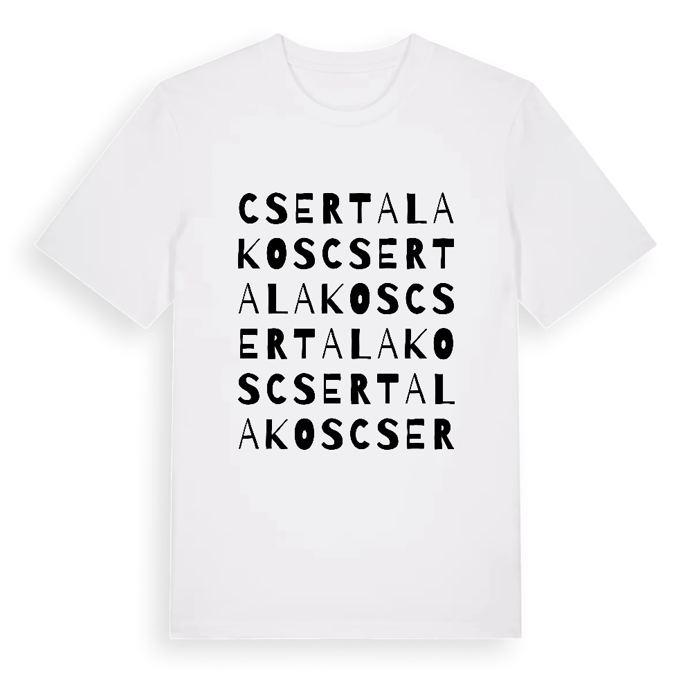Csertalakos ordlek t-shirt – White, i miljö