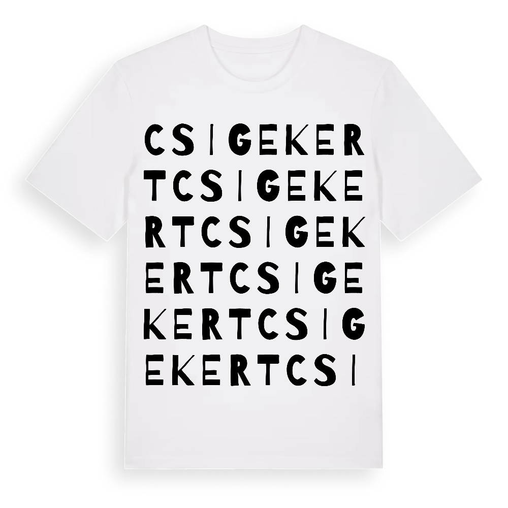 Csigekert ordlek t-shirt – White, i miljö