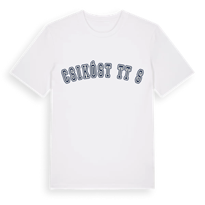 Csikóstőttős college t-shirt – ekologisk bomull t-shirt från Pinshirt