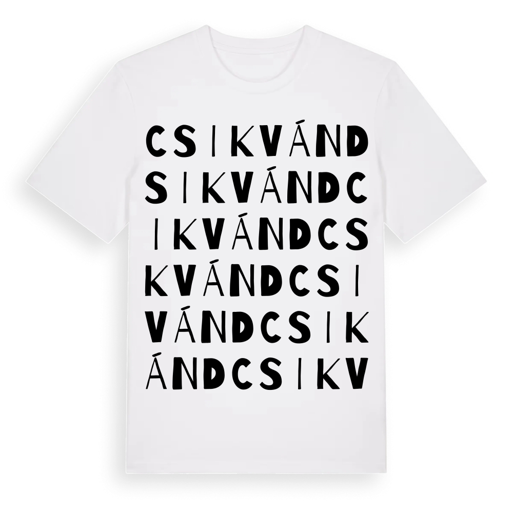 Csikvánd ordlek t-shirt – White, i miljö