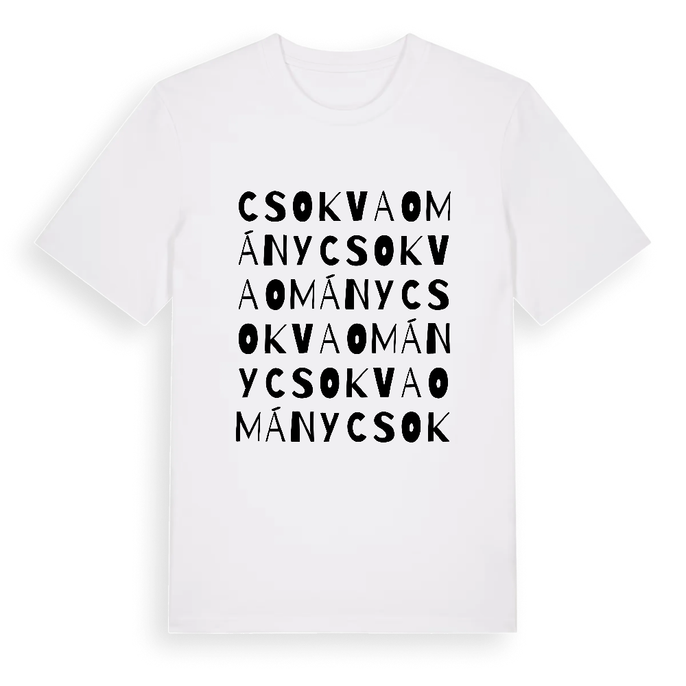 Csokvaomány ordlek t-shirt – White, i miljö