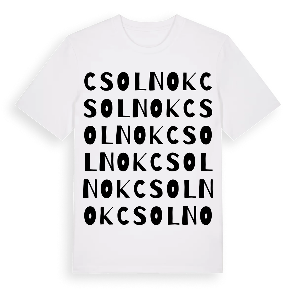 Csolnok ordlek t-shirt – White, i miljö