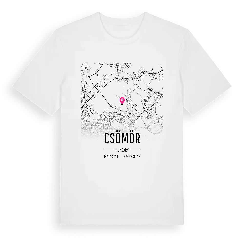 Csömör karta t-shirt – White, i miljö