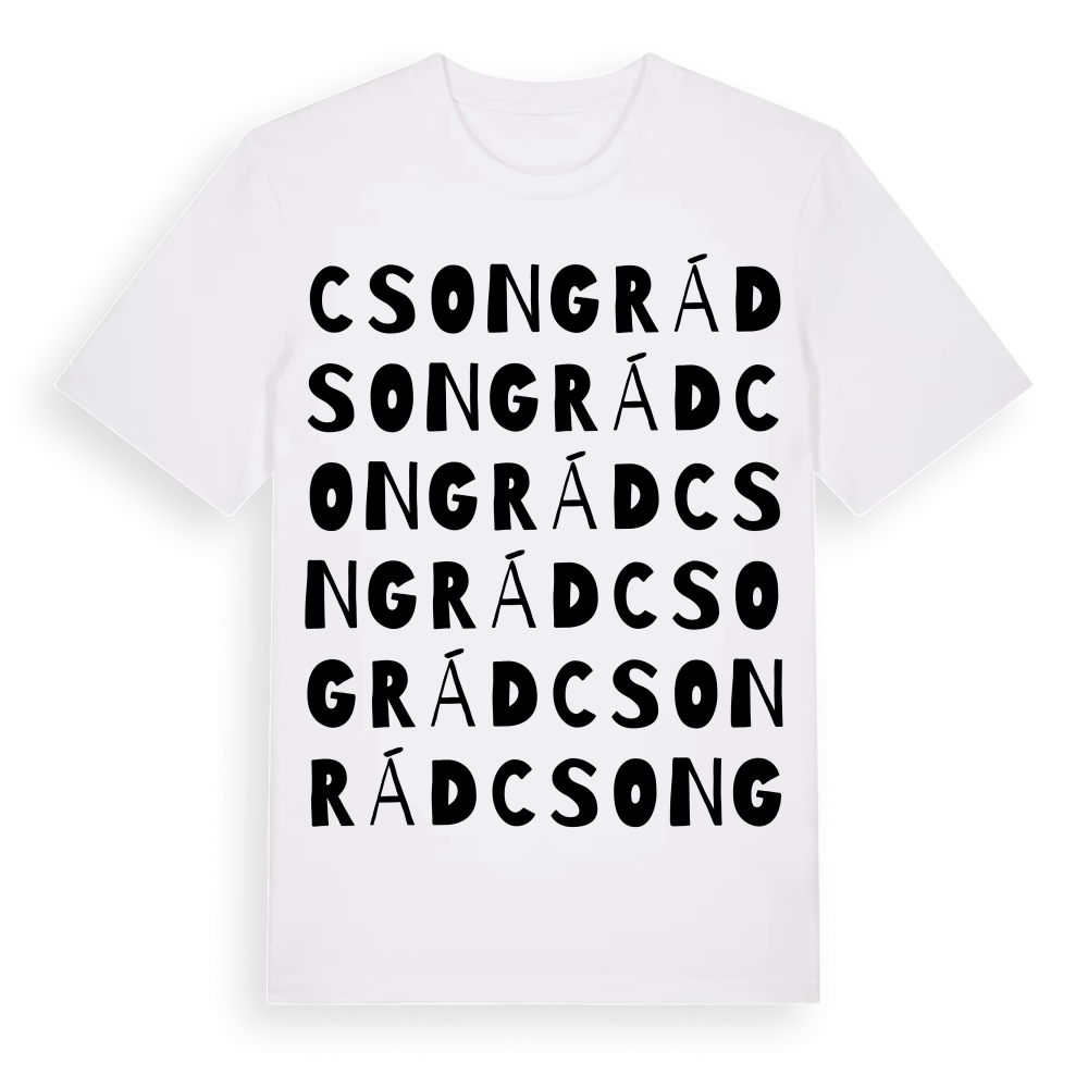 Csongrád ordlek t-shirt – White, i miljö