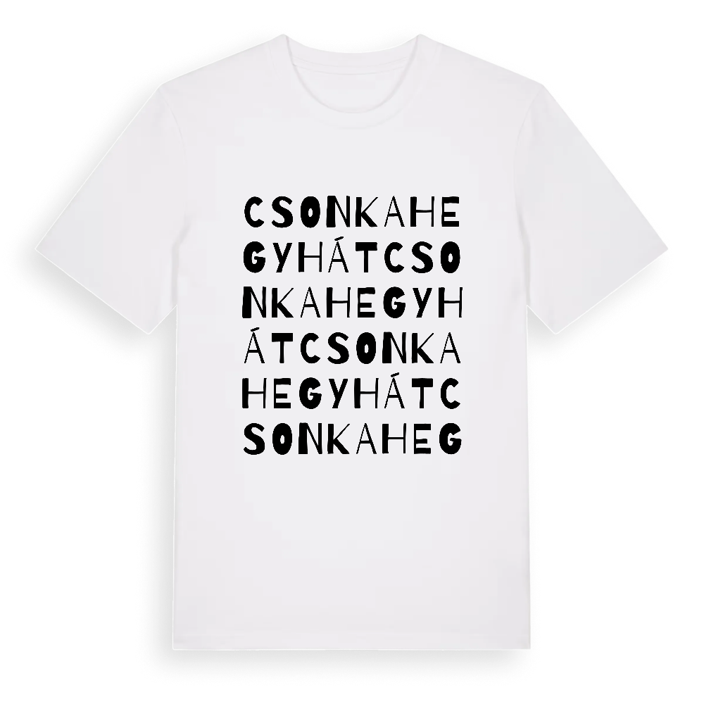 Csonkahegyhát ordlek t-shirt – White, i miljö