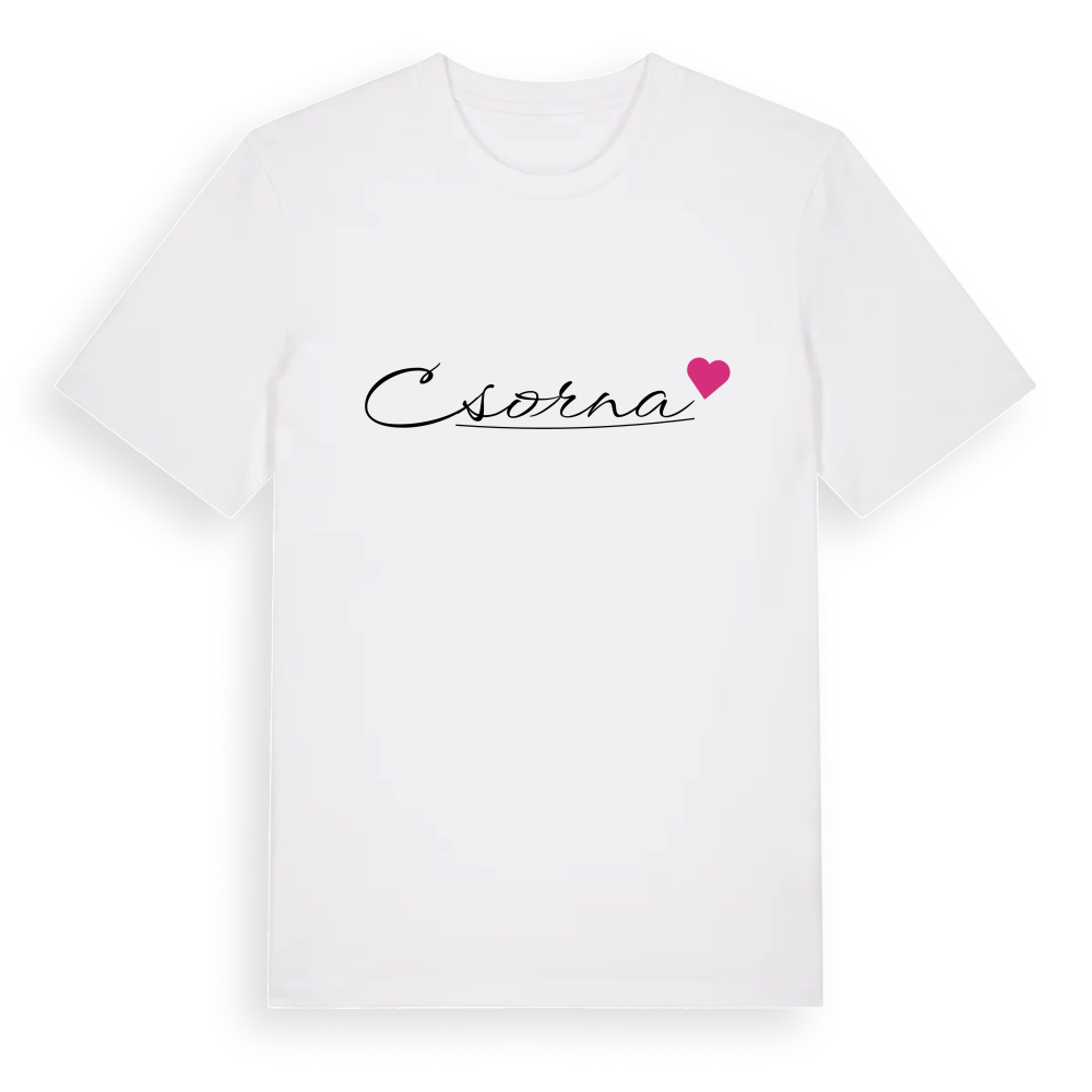 Csorna hjärta t-shirt – White, i miljö