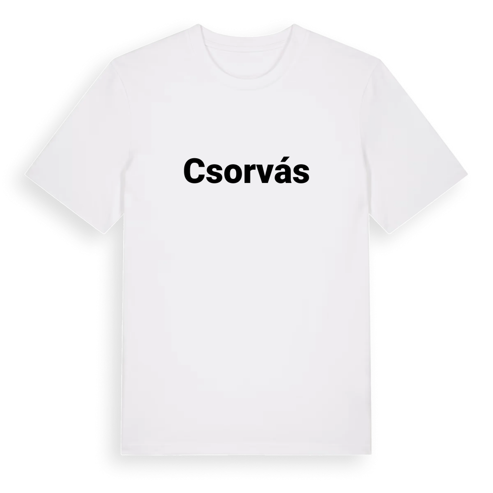 Csorvás fetstil t-shirt – White, i miljö
