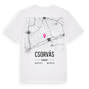 Csorvás karta t-shirt – ekologisk bomull t-shirt från Pinshirt