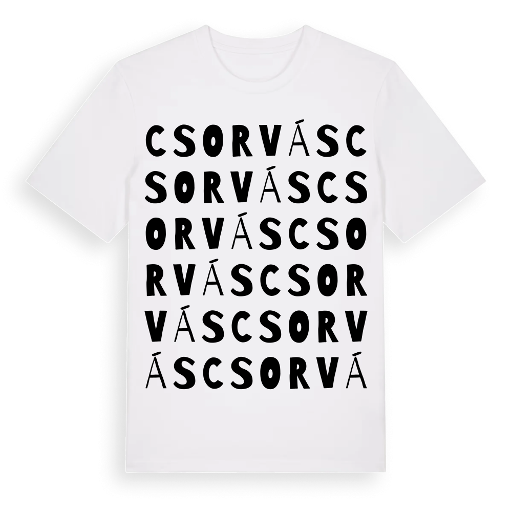 Csorvás ordlek t-shirt – White, i miljö