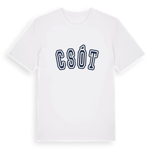 Csót college t-shirt – ekologisk bomull t-shirt från Pinshirt