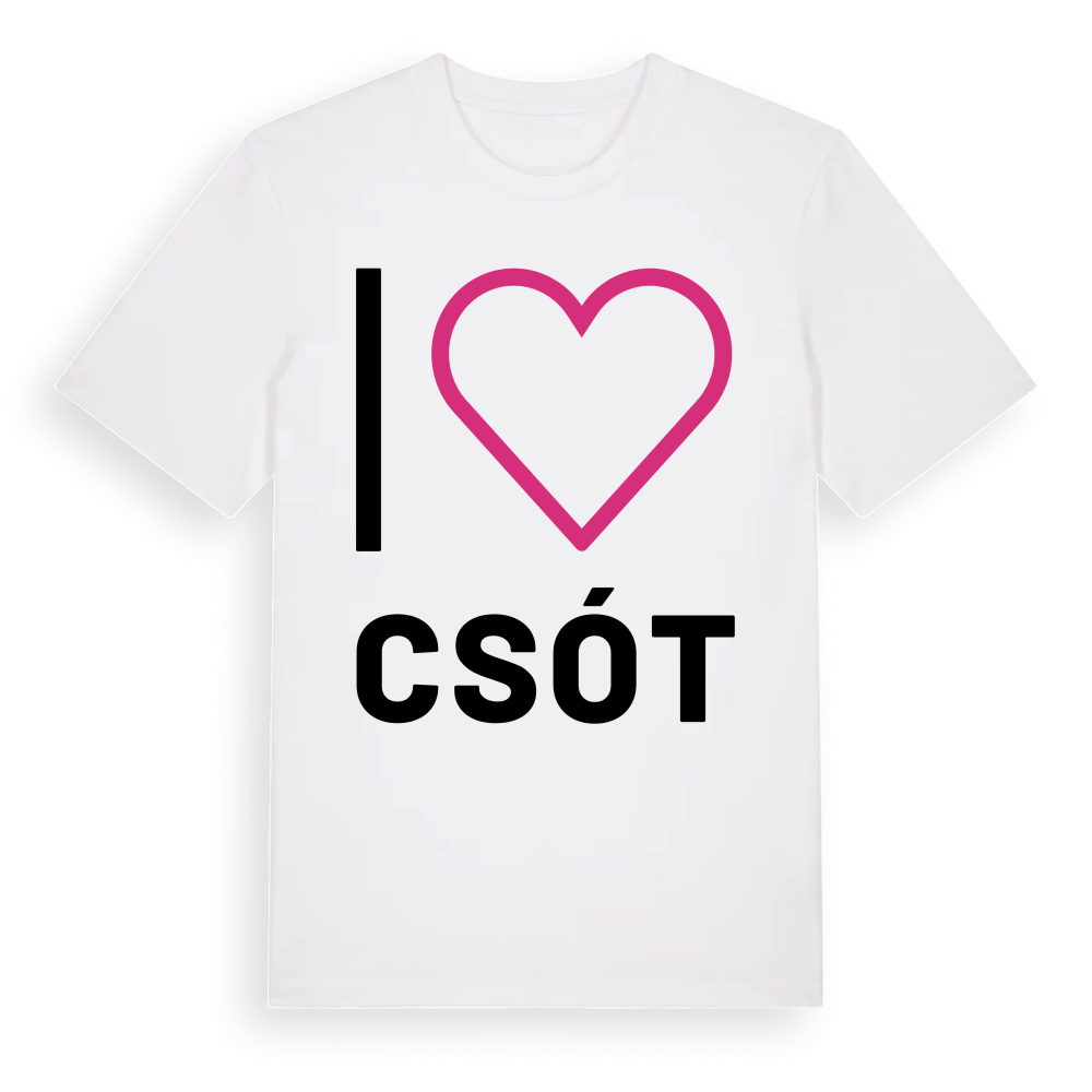 Jag älskar Csót t-shirt stort tryck – White, i miljö