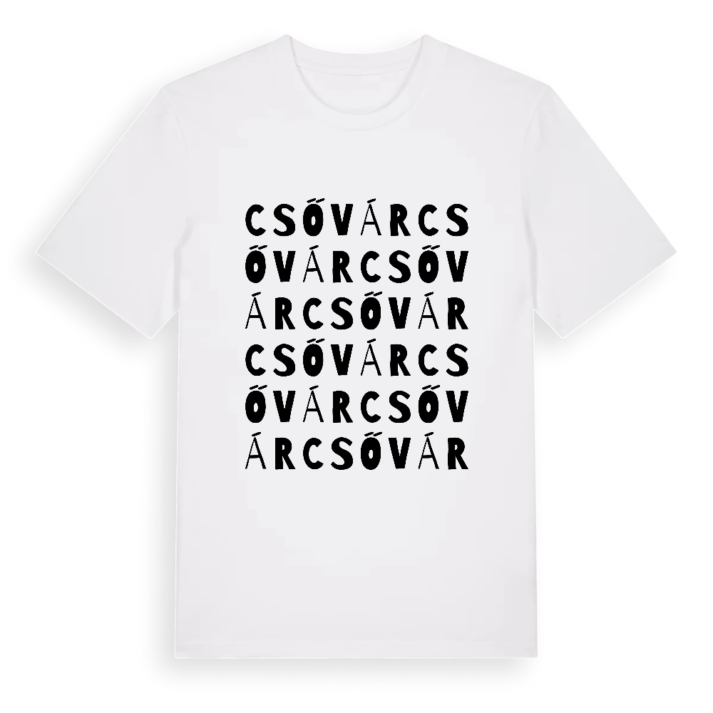 Csővár ordlek t-shirt – White, i miljö