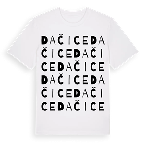 Dačice ordlek t-shirt – ekologisk bomull t-shirt från Pinshirt