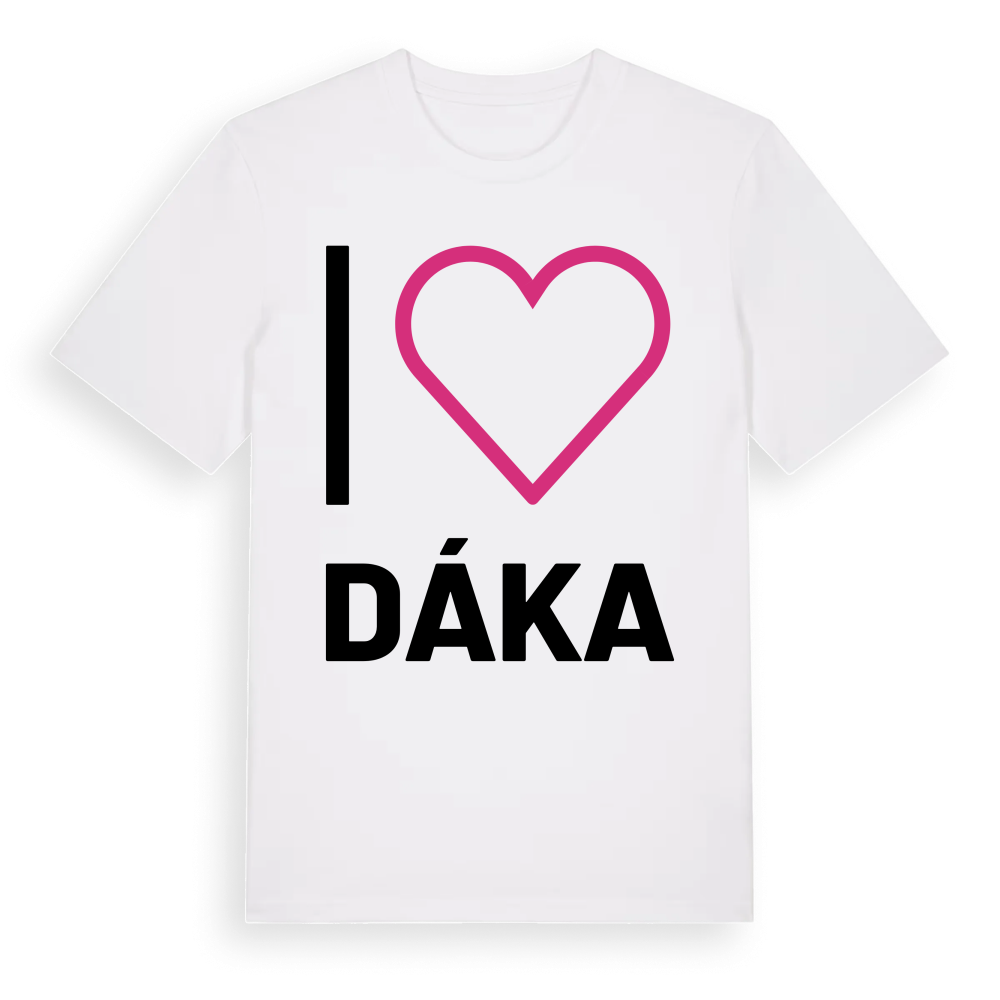 Jag älskar Dáka t-shirt stort tryck – White, i miljö
