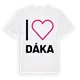 Jag älskar Dáka t-shirt stort tryck