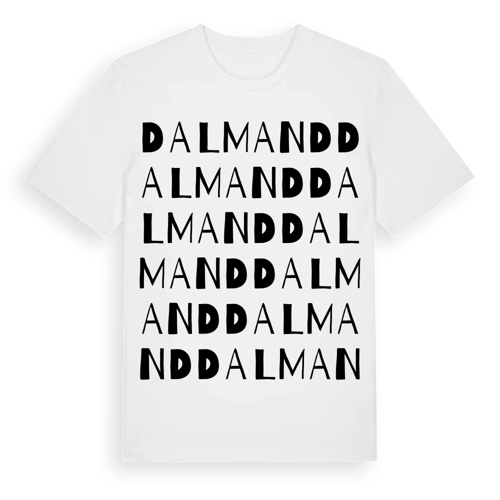 Dalmand ordlek t-shirt – White, i miljö