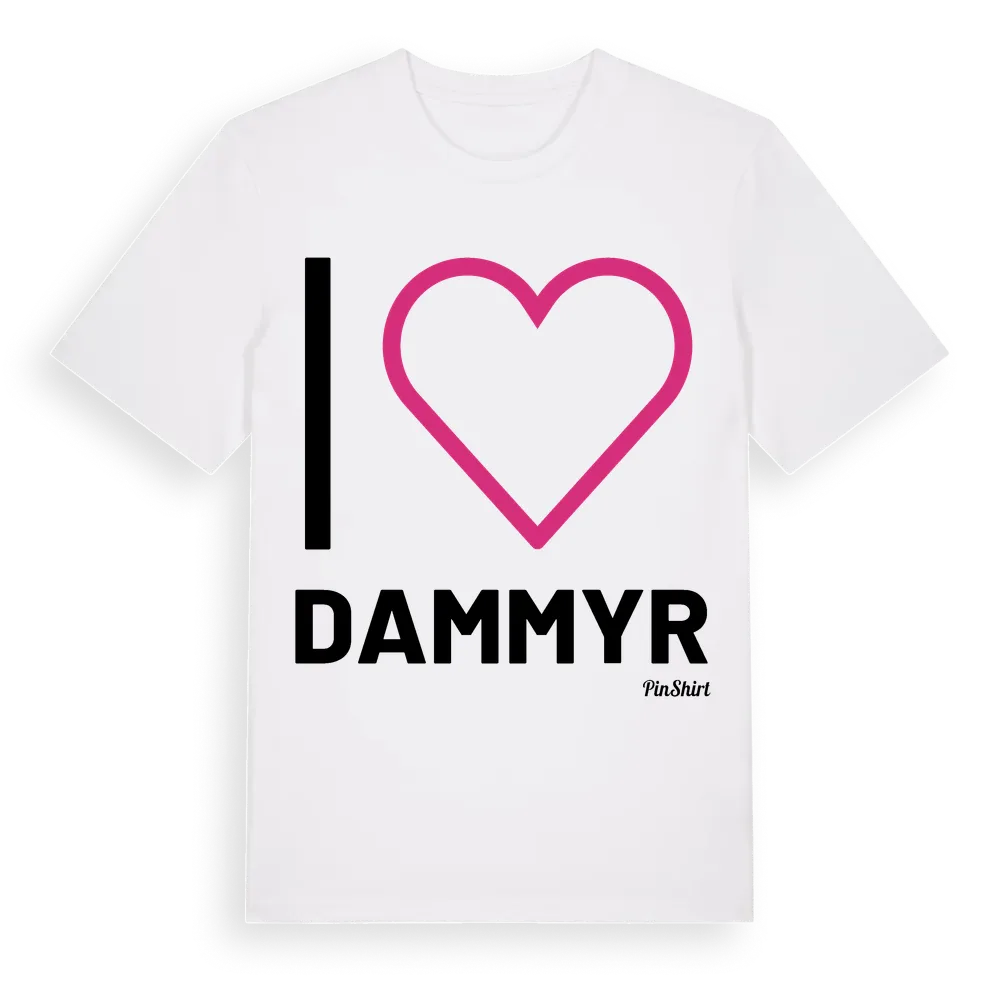 Jag älskar Dammyr t-shirt stort tryck i miljö