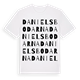 White t-shirt med Danielsbodarna ordlek t-shirt