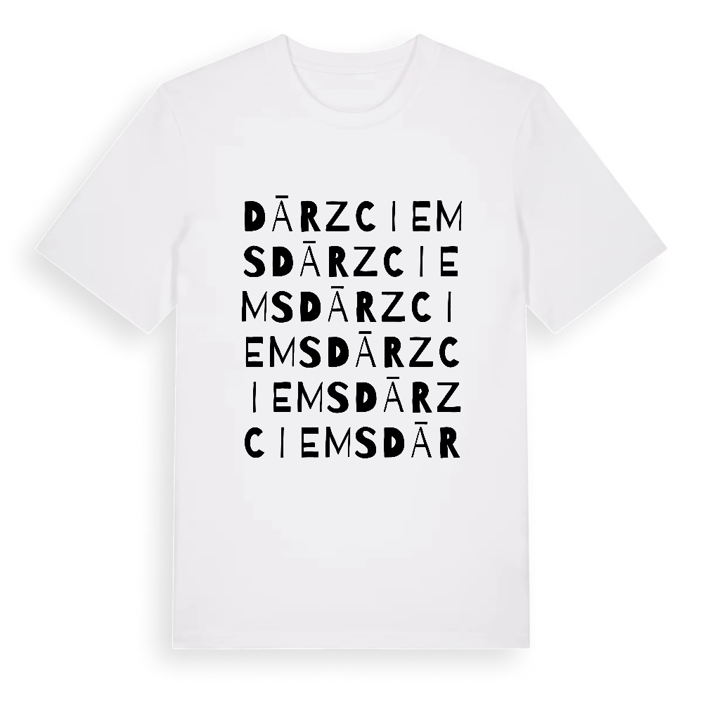 Dārzciems ordlek t-shirt – White, i miljö