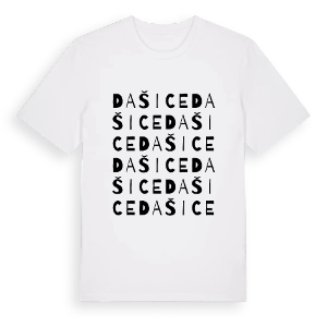 Dašice ordlek t-shirt – ekologisk bomull t-shirt från Pinshirt