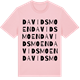 Pink Cotton t-shirt med Davidsmoen ordlek t-shirt