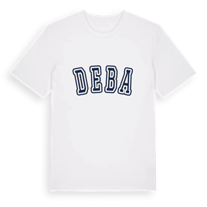 Deba college t-shirt – ekologisk bomull t-shirt från Pinshirt