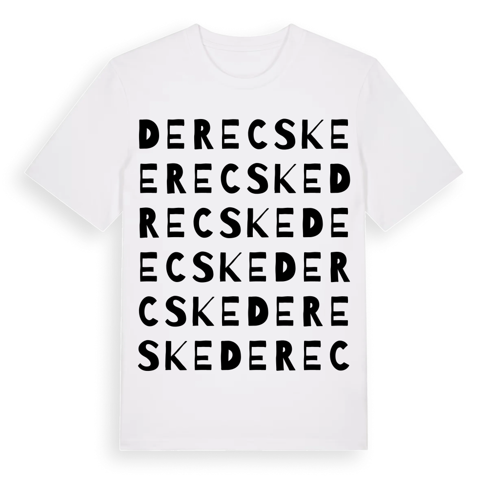 Derecske ordlek t-shirt – White, i miljö